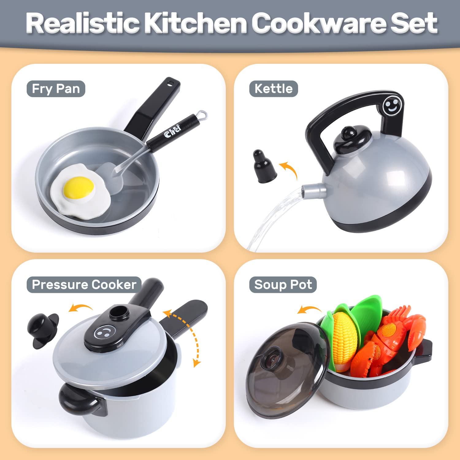 New Arrival 40Pcs Stainless Steel Cookware Set Cooking Pan Set